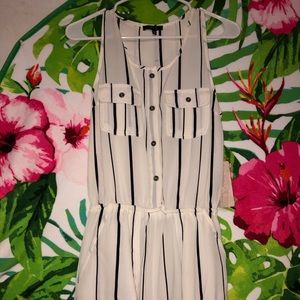 White striped romper